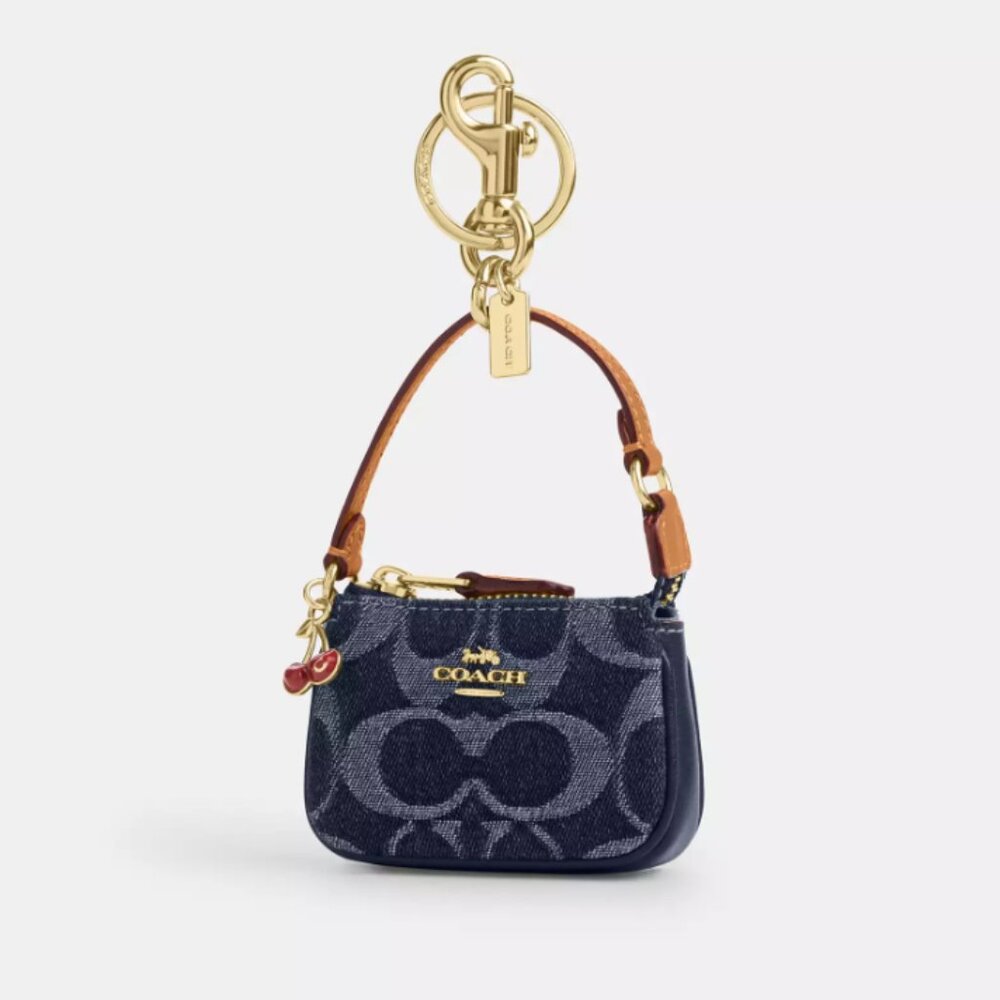 Last 3‼️Coach CZ085 Mini Nolita Bag Charm In Signature Denim